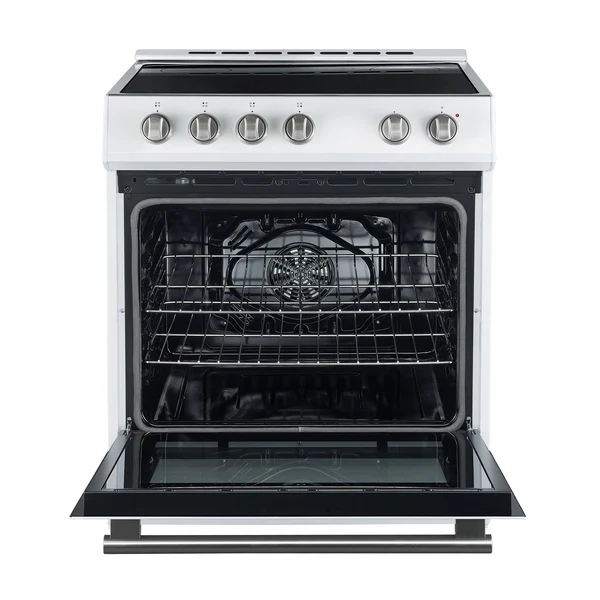 FORNO Espresso Leonardo 30" 5 cu. ft. Electric Range in White with Silver Handles, FFSEL6012-30WHT image 2