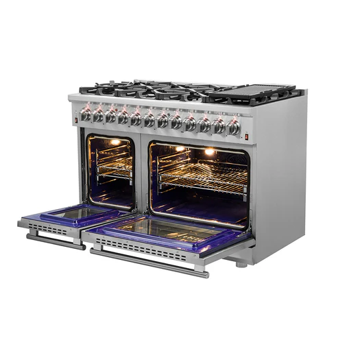 FORNO Massimo 48″ 6.58 cu. ft. Freestanding Dual Fuel Range with 8 Burners, FFSGS6125-48 image 1