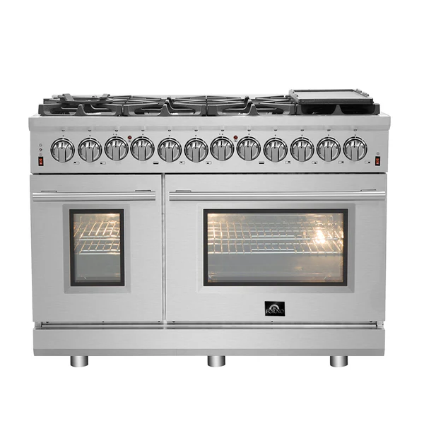 FORNO Massimo 48″ 6.58 cu. ft. Freestanding Dual Fuel Range with 8 Burners, FFSGS6125-48 image 3