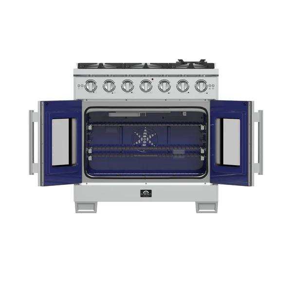 FORNO Capriasca 36" 5.36 cu. ft. Professional Gas Range with French Door and 6 Sealed Burners, FFSGS6460-36 image 2